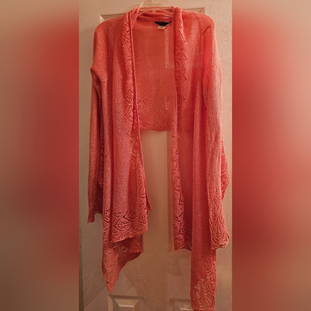 Ladies BCBGMAXAZRIA Knit Wrap Cardigan Sweater Shawl Versatile M
